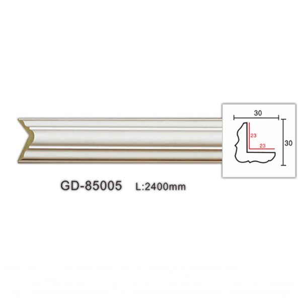 GD-85005 30mm Factory Wholesale Classic Indoor Decorative Polyurethane Flat Pop Moulding