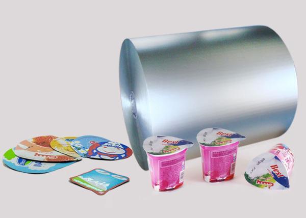 Lacquered Aluminium Foil Lid Easy Peel Off / Food Grade Aluminum Foil Heat Seal