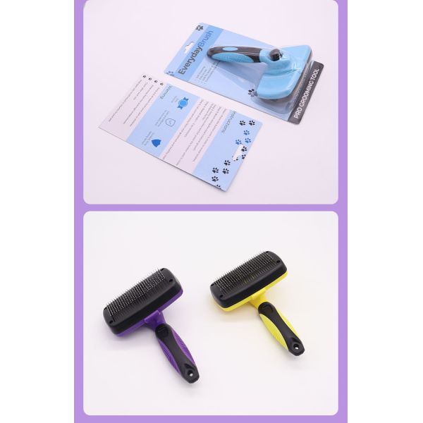 Удаление волос для домашних животных Игла гребка Массаж для собак Гребка для мытья для кошек Уборка и уборка