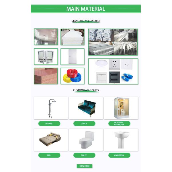 20ft Folding Portable Houses Manufacturer Folding Bunk Beds Wood Grain Panels Rock Wool Board