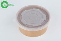 Bols de fruit imprimés faits sur commande de papier de Brown emballage de la catégorie 36oz comestible avec le couvercle blanc