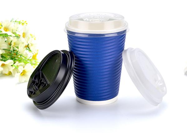 16oz 20oz Takeaway Triple Wall Paper Cups With Lids , Logo Custom Printing