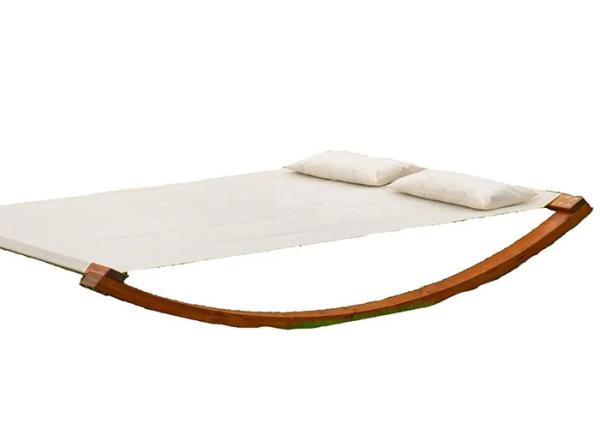 Pool Sun Lounger Outdoor Furniture Red Brown Wooden Lounger For Adults / Kids