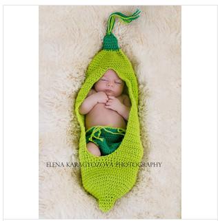 green beanie costume set handmade cotton baby Photography Prop Crochet Hats diaper cover