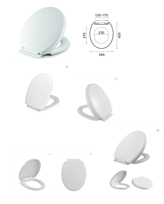 Couverture de siège de toilette facile à démonter résistant à la pression épaissie ronde