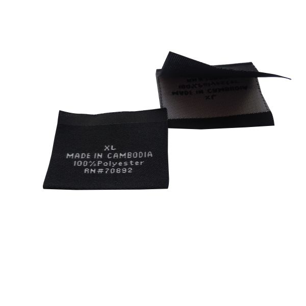 Accessories Damask Clothing Label Tags , Custom Made Apparel Garment Woven Label