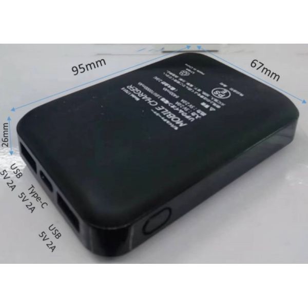 5V 2A USB 10000 Mah Powerbank Dual USB Port Black Battery Power Bank