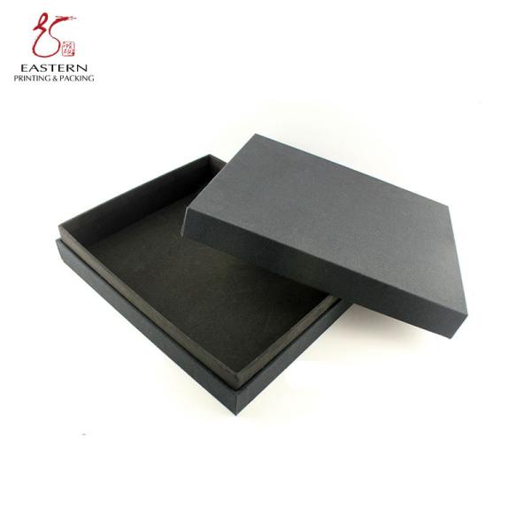 Customized Cardboard Gift Box Packaging | Black Cosmetic Packaging Paper Box with Lid