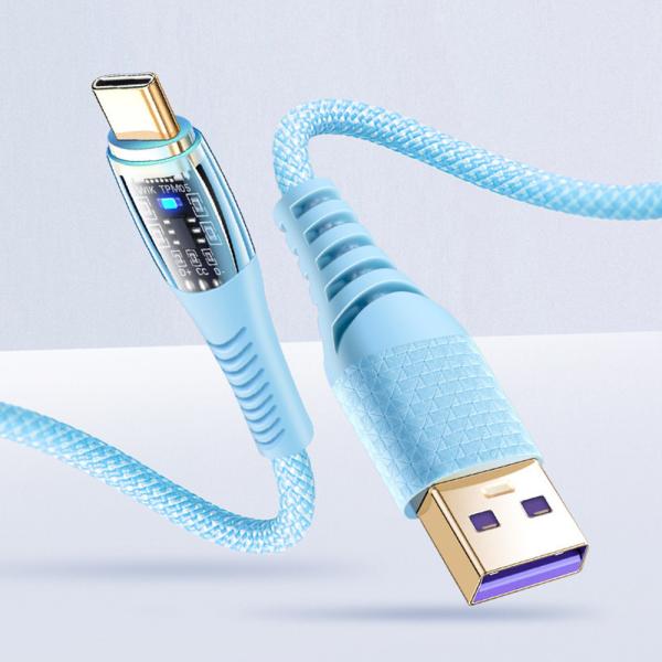 TPE Braided DuraCord Pro Cable with Aluminum Alloy 10000 Bend Test Gold-Plated Connectors Black