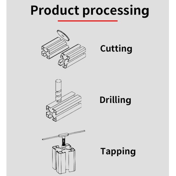 25*25 Custom Industrial T-Slotted Aluminum Extrusion Profile