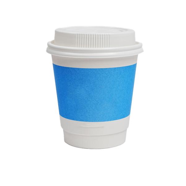 Coupe en papier de café écologique imprimée sur mesure avec logo double paroi, coupe en papier à boisson chaude avec couvercle