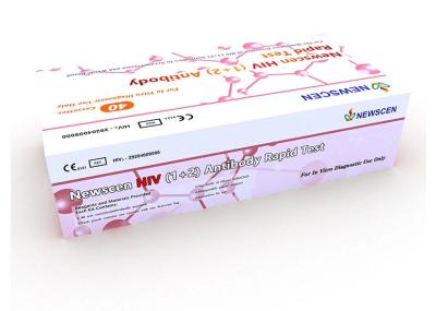 Colloidal Gold 100% Sensitivity HIV 1/2 RDT Rapid Test Kit 40uL FDA CE