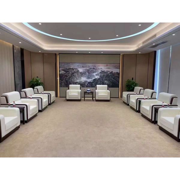 Modern Elegant Rerecence Hall Lobby Lounge Area Leather Office Sofa