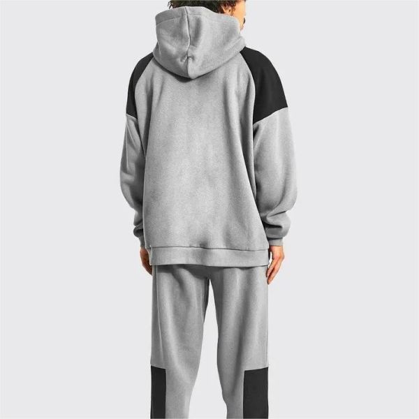 Custom Embroidery Logo Men Jogger Sportswear Flared Sweatpants and Hoodie Sets 2 Piece Sweatsuit Fitness Tracksuit Men'S Suits