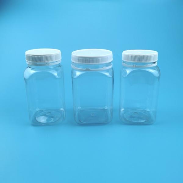 Empty 200ml 320ml 400ml Plastic Honey Jar Square With Tamper Evident Lid