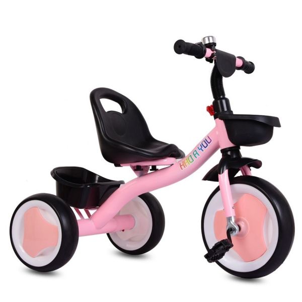 Трехколесный детский трехколесный велосипед с пластиковым сиденьем и каркасом из магния