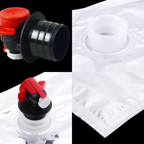 Aluminum Foil Bag in Box Butterfly Valve Spout Pouch Bolsas Para Jugos Liquidos BIB Plastic Spout Bag