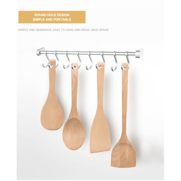 Шпатели бака лопаткоулавливателя бака кухни ручки Nonstick бука деревянные