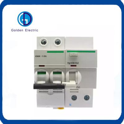 2p 16A 25A 40A 63A AC230V Interruptor de circuito RCCB/RCD/RCBO com protecção contra sobrecorrência