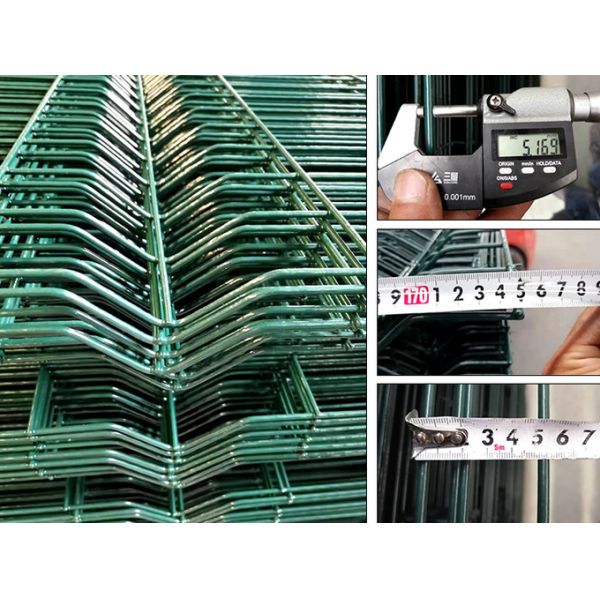 Triangle Wire Mesh Fence Panel With 50*200mm Mesh Hole For School / Garden