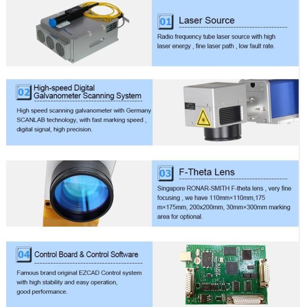 1064nm Fiber Laser Marking Machine 50 Watt Fiber Laser Engraver