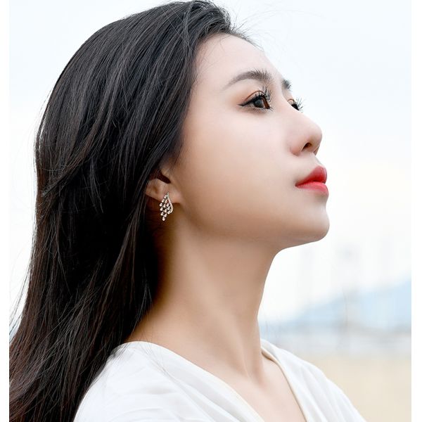 отрезок диаманта серег 2.0g 0.50ct стержня пера золота 18K круглый гениальный