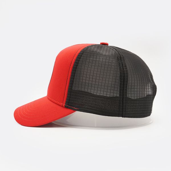 Chapeau de camionneur de panneau du classique 5 avec le bord incurvé Mesh Plastic Buckle Cap