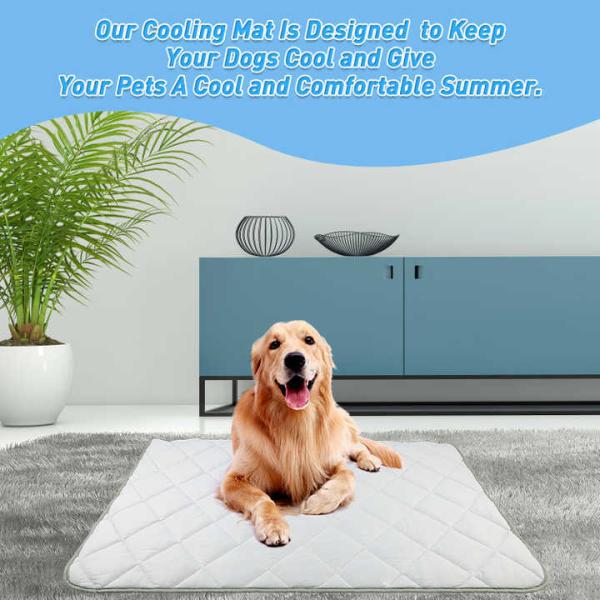 Modern Summer Cooling Mat for Pets Breathable and Washable Fiber Ice Mat for Hot Weather Travel-Friendly for Cats/Dogs