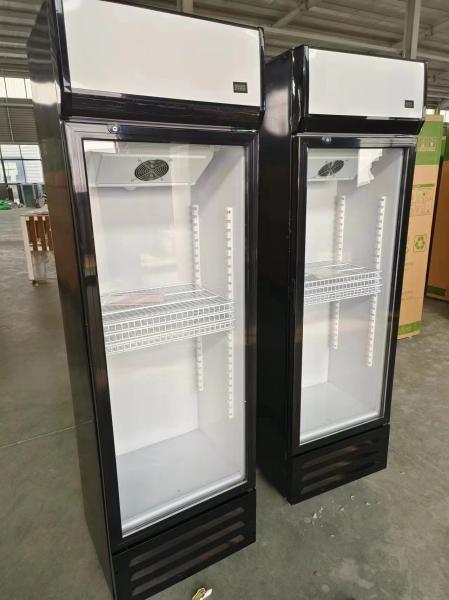 Single Door Supermarket Glass Beverage Chiller Cooler With Air Direct Cooling