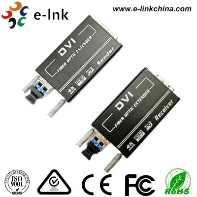 Mini 4KX2K Dvi da fibra do conversor do transceptor aos multi auto EDID 10,2 Gbps do modo 300M