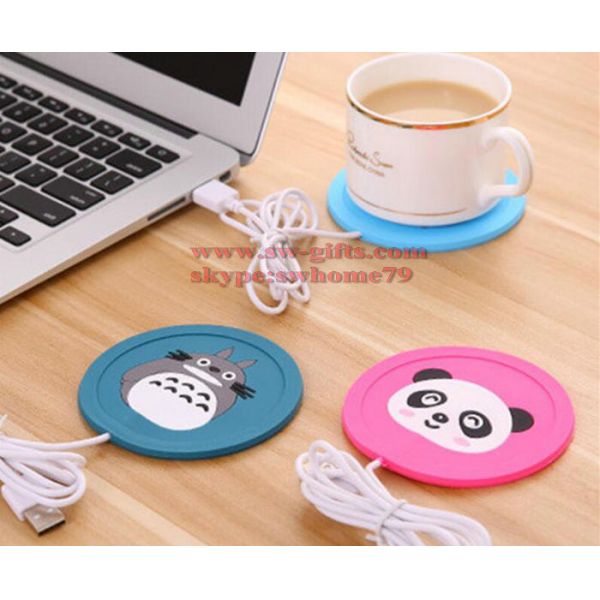 New Cartoon 5V USB Warmer Silicone Heat Heater for Milk Tea Coffee Mug Hot Drinks Beverage Cup Mat Pad best gift