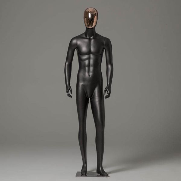 Модель полного тела с электропластированным лицом Мужской манекен из стекловолокна с головой