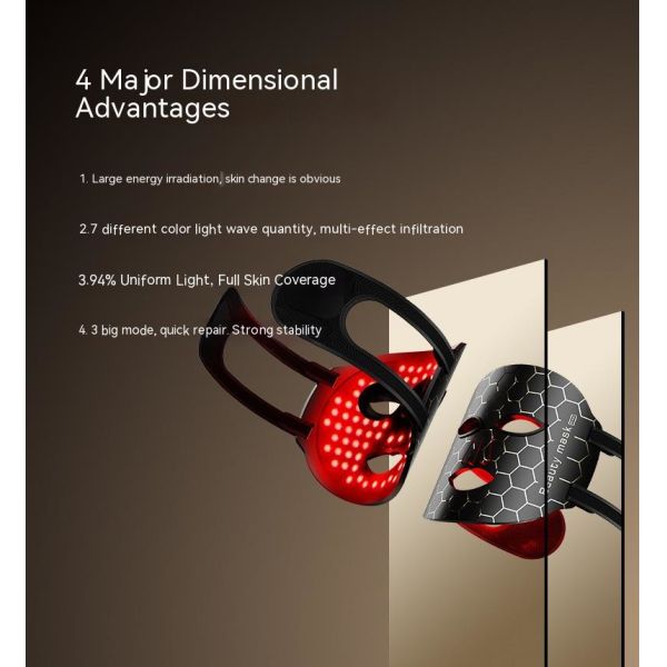 Hight Quality Medical Beauty Led Mask with Led Light Therapy Face Mask Infrared Led Mask Silicone