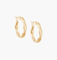 Los pendientes de moda personalizados de espesor 18 de oro revestido de onda de acero inoxidable