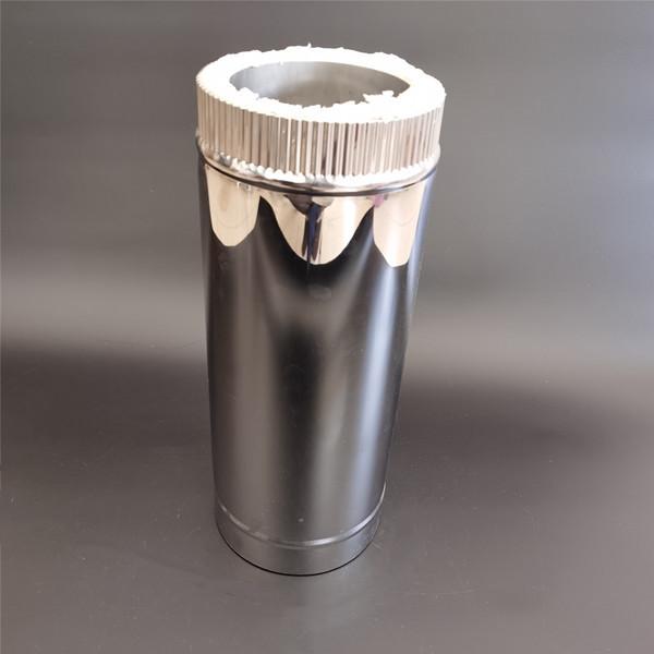 ISO9001 Double Wall Straight Length Stove Flue Pipe For Spigot Locking System