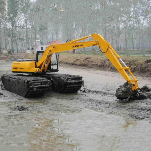 Excavadora anfíbia usada com longa vida útil e motor de alto binário 0,54m3 capacidade de balde