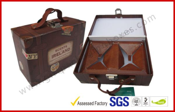 Chocolate Color Square Apparel Gift Boxes 2mm Grey Board with Lock