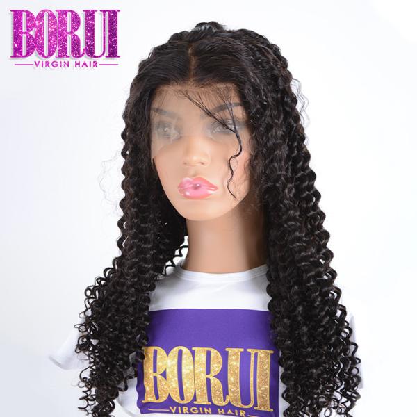 Cabelo alinhado cutícula pre arrancado não processado, Virgin da peruca do laço de 360 seres humanos profundamente encaracolado
