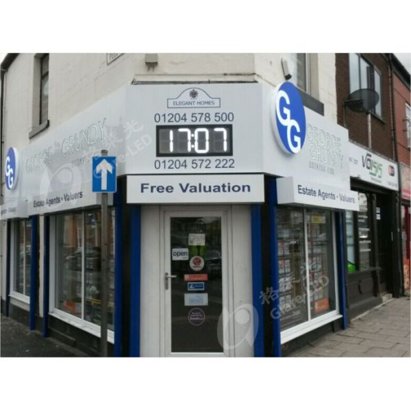 Сигналы безопасности автозаправочных станций светодиодный знак времени и температуры наружной 12 дюймов