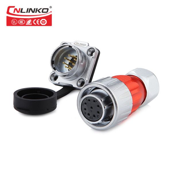 Electrical Waterproof Circular Connectors Pool Light Circular Power Connector 9 Pins