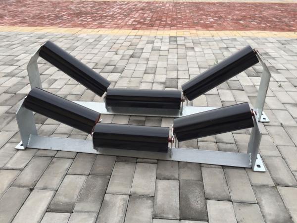 Feeder Shock Absorbing Carrying Idler Belt Conveyor 133mm Diameter