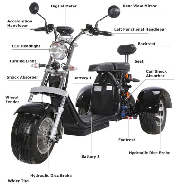 Easy Move Mobility 3 Wheel Electric Scooter With Seat For Handicapped