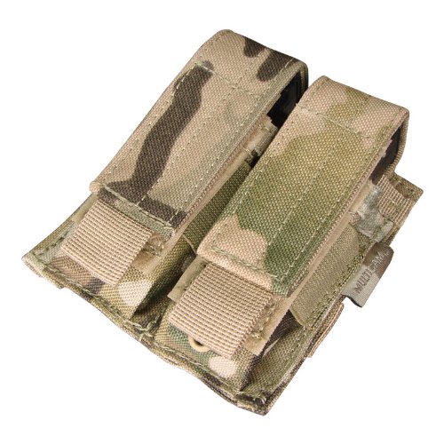 Tactical Double Pistol Mag Pouch 2 Pistol Mags With Hook Loop Flap