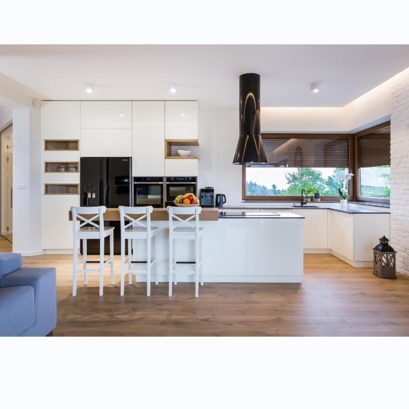 Villa Lacquer Finish Self Assemble Australian Oak Modern Spain Cabinet Kitchen Cabinets