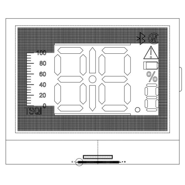 2 стеклянных 0,36 Mm 168*132 ставит точки графический верхний сегмент Lcd