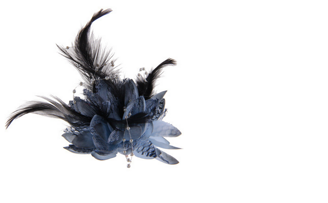 Bridal headdress feather flower wrist corsage pearl wedding dance party clothes accessorie