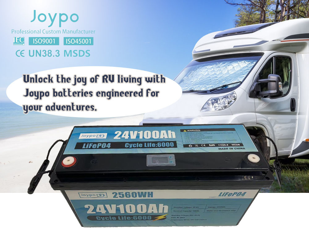 Deep Cycle Автомобиль RV литийная батарея 24V 100Ah 200Ah 300Ah LiFePO4 батарея