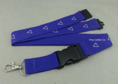 Factory Customized Sublimation Printing Promotional Lanyards , Polyester Material With Breakaway Buckle