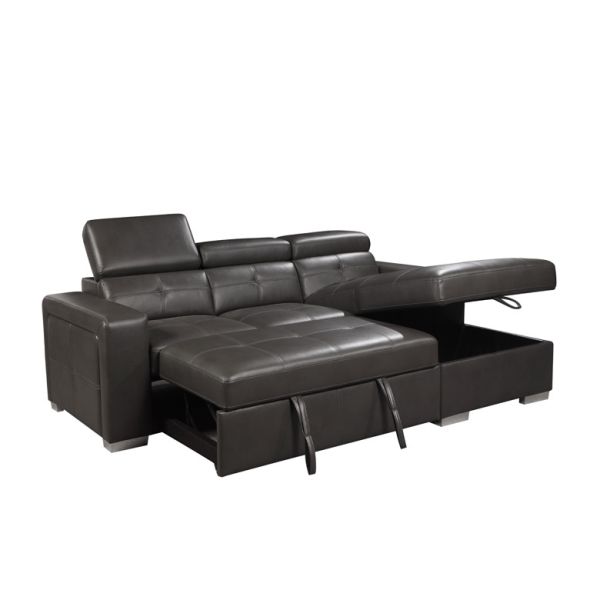 High quality L shape PU leather sofa bed 2 seats Europe designs modern sofas for living room furniture