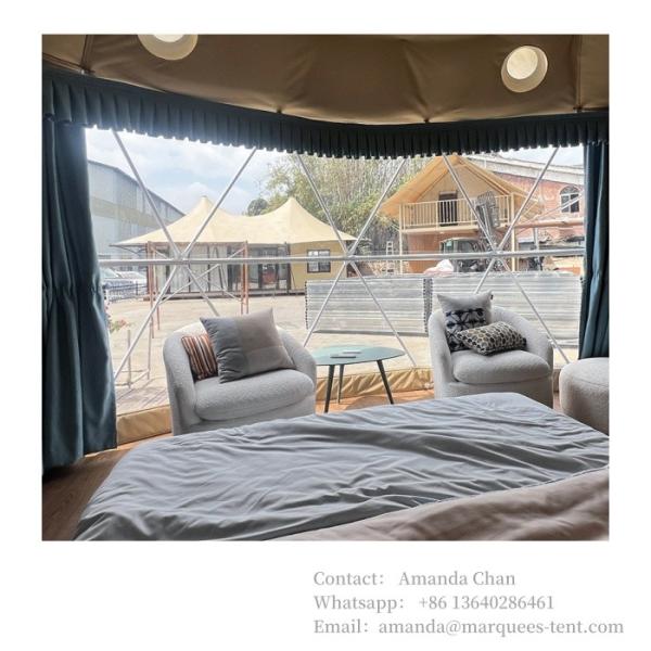Econômico Customized Outdoor Hotel Luxury Dome House Glamping Round Dome Tent For Trade Show
